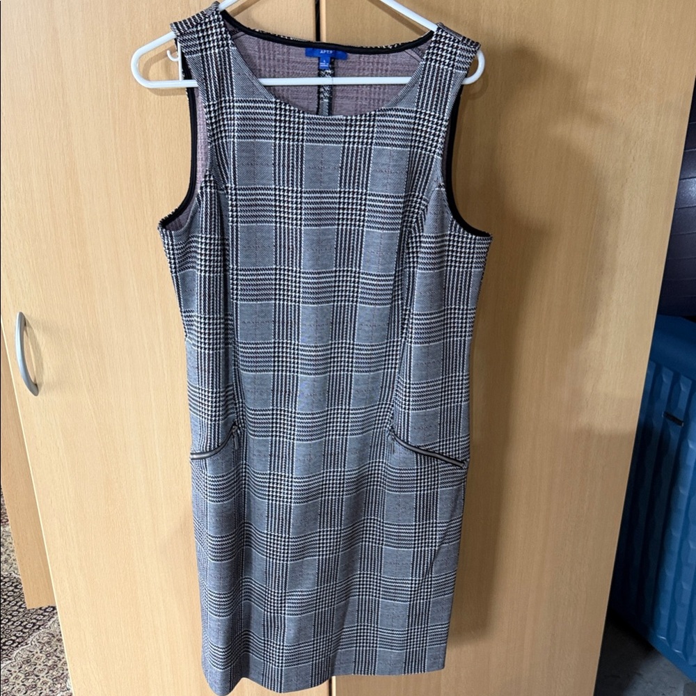 Apt. 9 Black and White Plaid Midi Sheath Dress